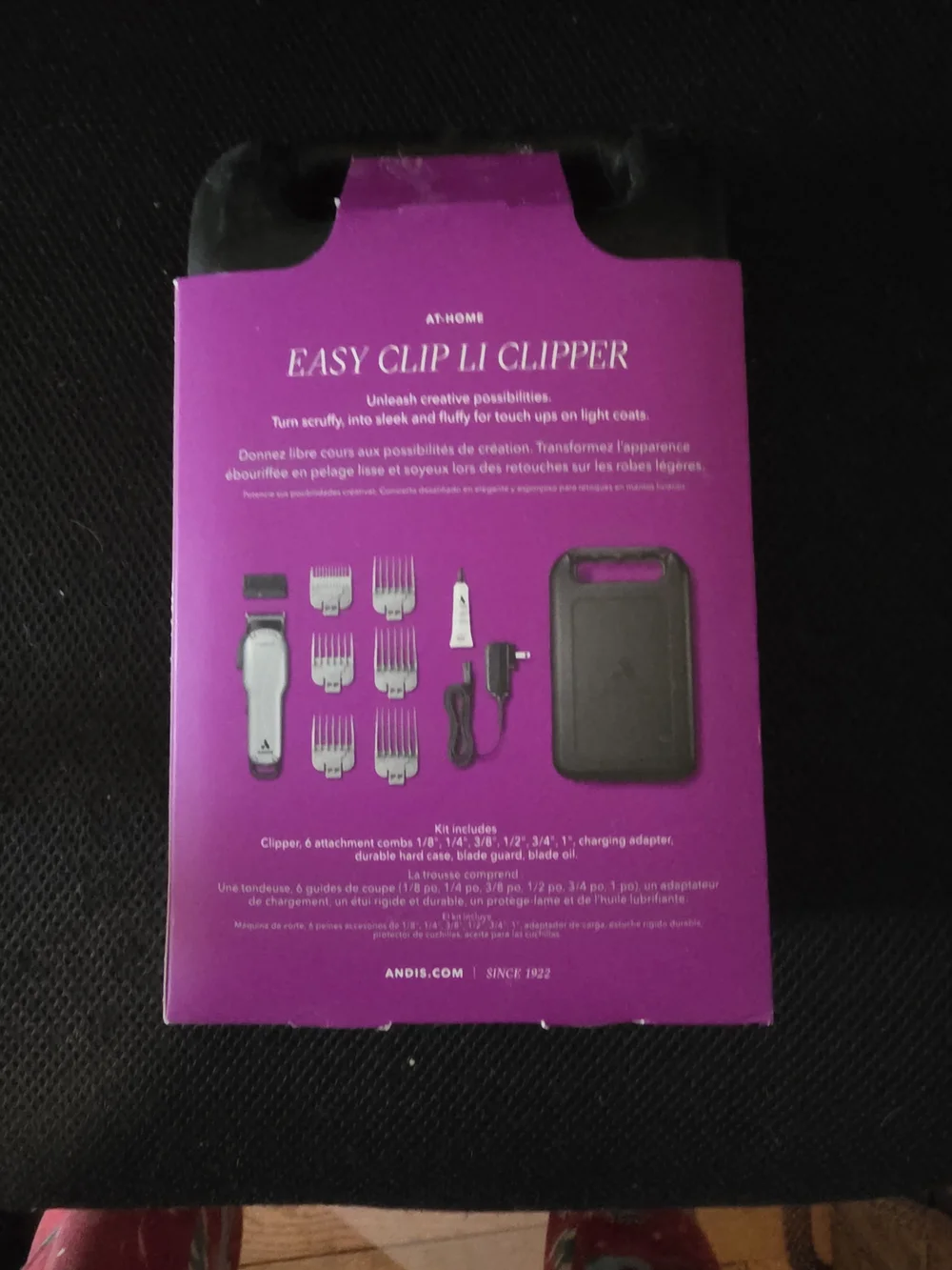 Andis Easy Clip LI Clipper - Purple Box